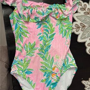 Lilly Pulitzer Tropical Bright Swimsuit Bathing Suit Size 10